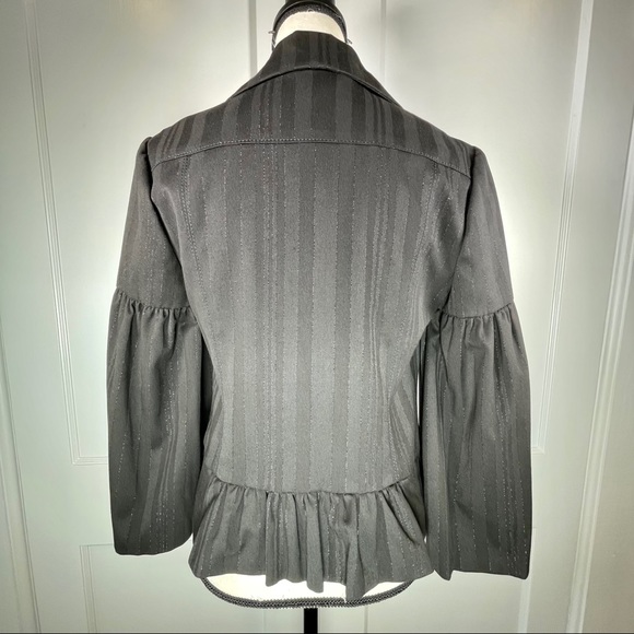 Poleci Metallic Pin-Stripe Jacket w/ Bell Sleeves - Picture 3 of 15